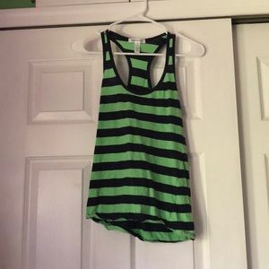 Green and Navy Blue Racerback Tank
